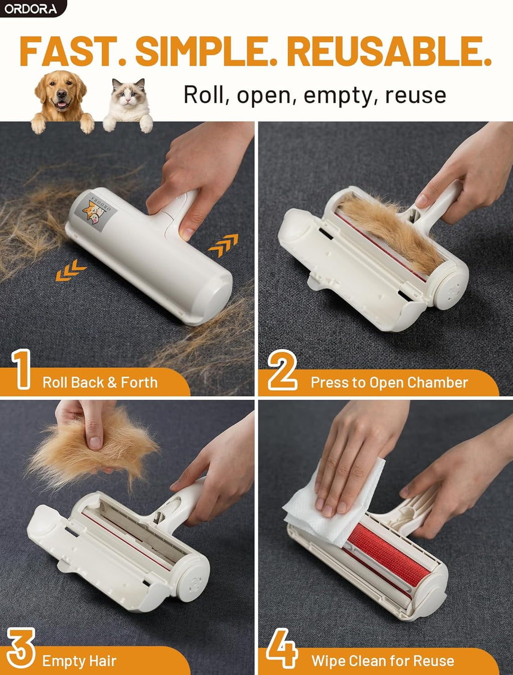 Reusable Pet Hair Remover Roller