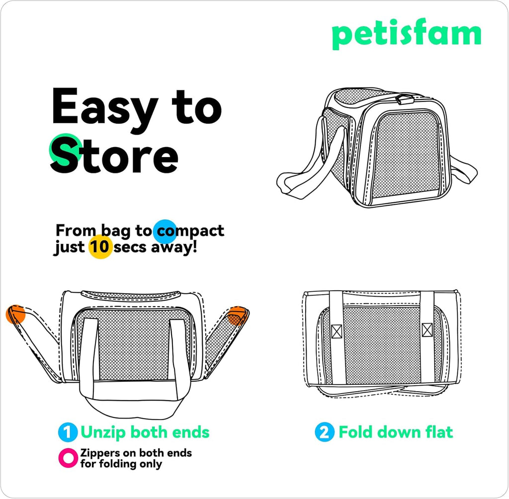 Top-Load Pet Carrier with Cozy Bed