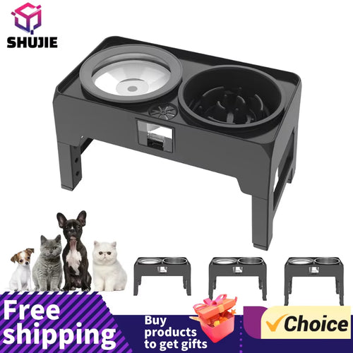Adjustable Elevated Slow Feeder Pet Bowl Bundle