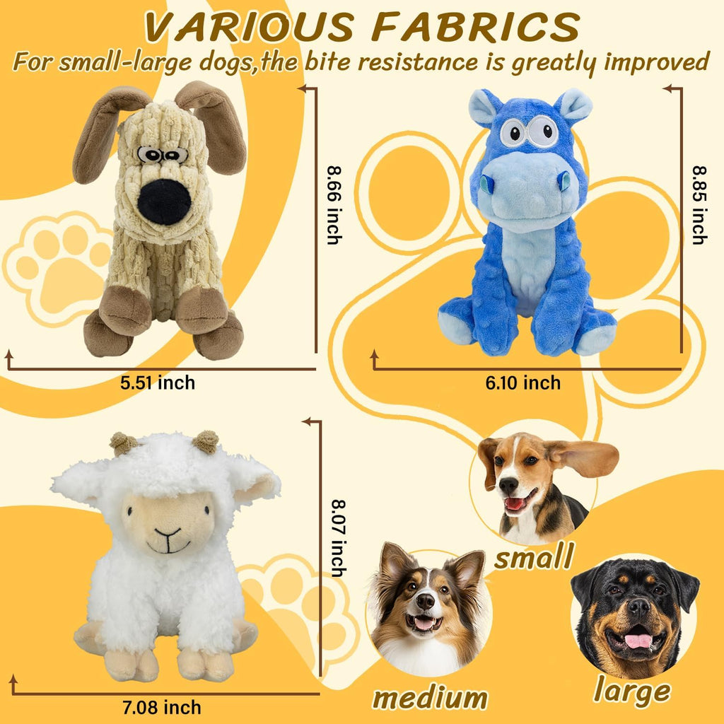 3-Piece Squeaky Pet Toy Bundle