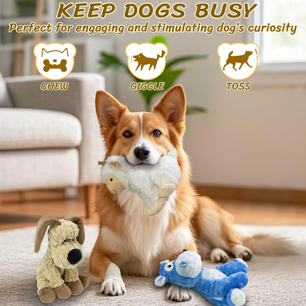 3-Piece Squeaky Pet Toy Bundle