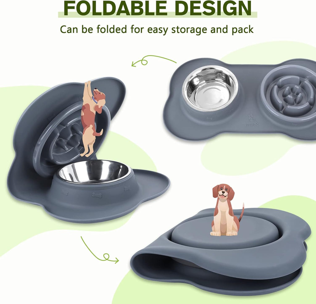 3-in-1 Slow Feeder Pet Bowl Bundle