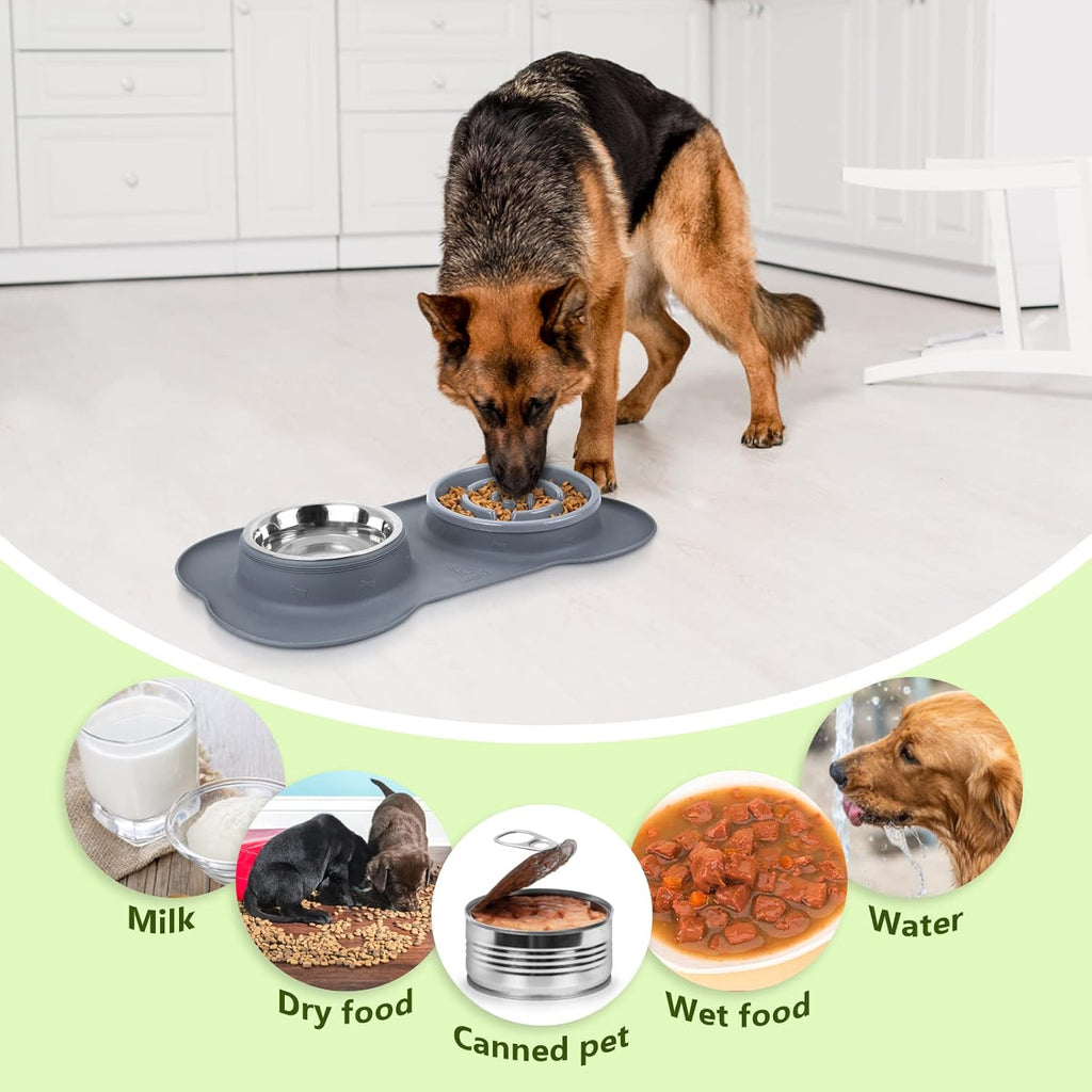 3-in-1 Slow Feeder Pet Bowl Bundle