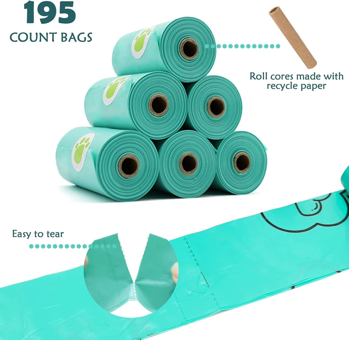 Bone-Shaped Pet Waste Bag Dispenser Bundle