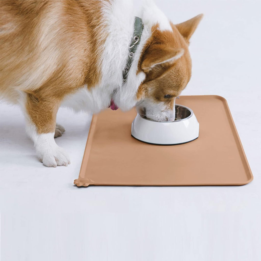 Waterproof Silicone Pet Feeding Mats,Anti-Slip Dog Food Bowl Pad