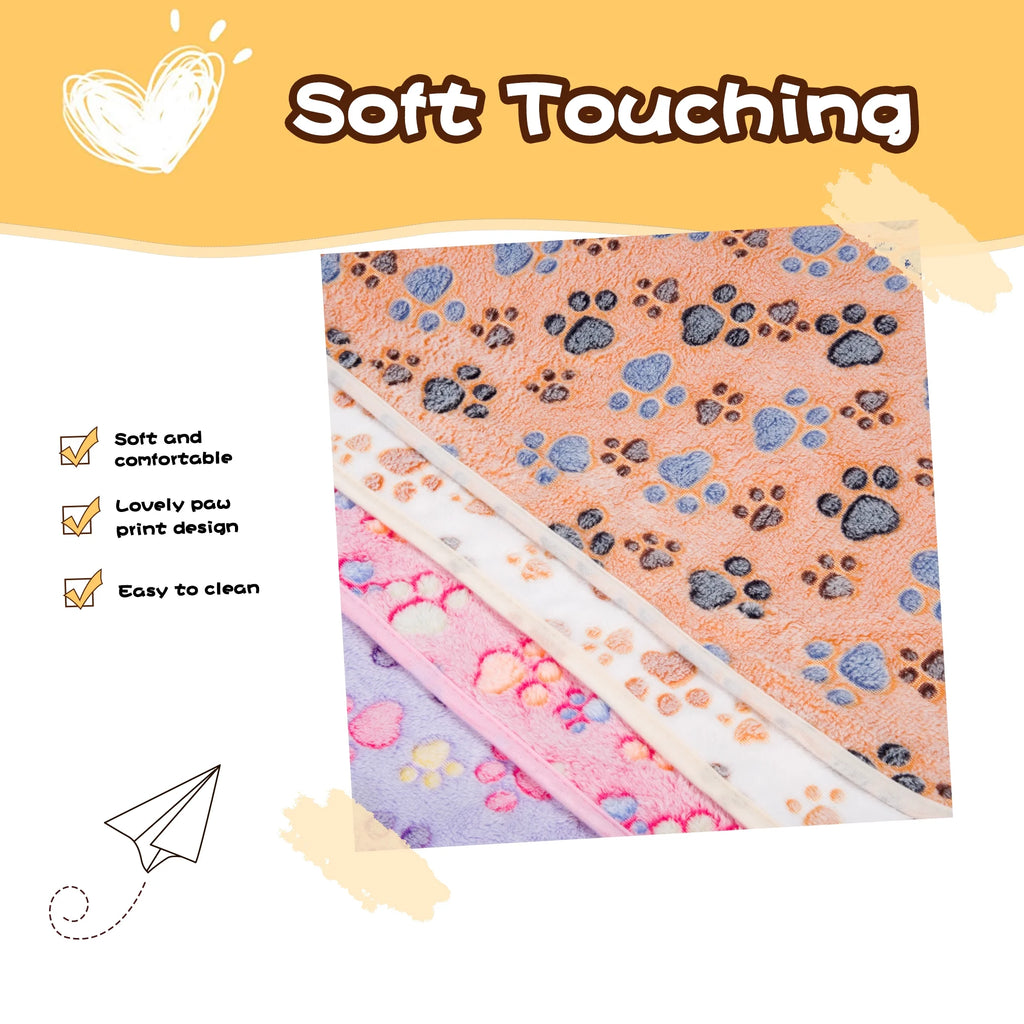 3-Pack Coral Velvet Pet Blankets