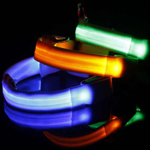 LED Adjustable Pet Safety Collar – Waterproof, 3 Light Modes
