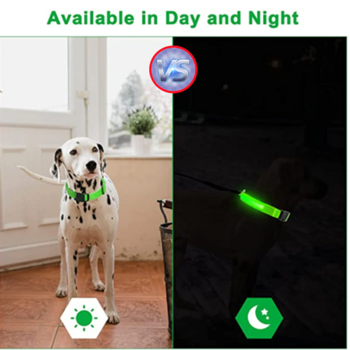 LED Adjustable Pet Safety Collar – Waterproof, 3 Light Modes