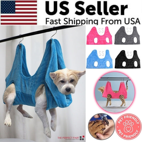 Portable Pet Grooming Hammock – Breathable Hanging Harness for Dogs & Cats