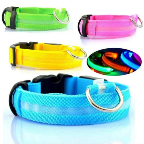 LED Adjustable Pet Safety Collar – Waterproof, 3 Light Modes