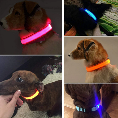 LED Adjustable Pet Safety Collar – Waterproof, 3 Light Modes