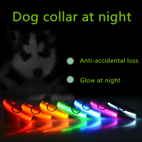 LED Adjustable Pet Safety Collar – Waterproof, 3 Light Modes