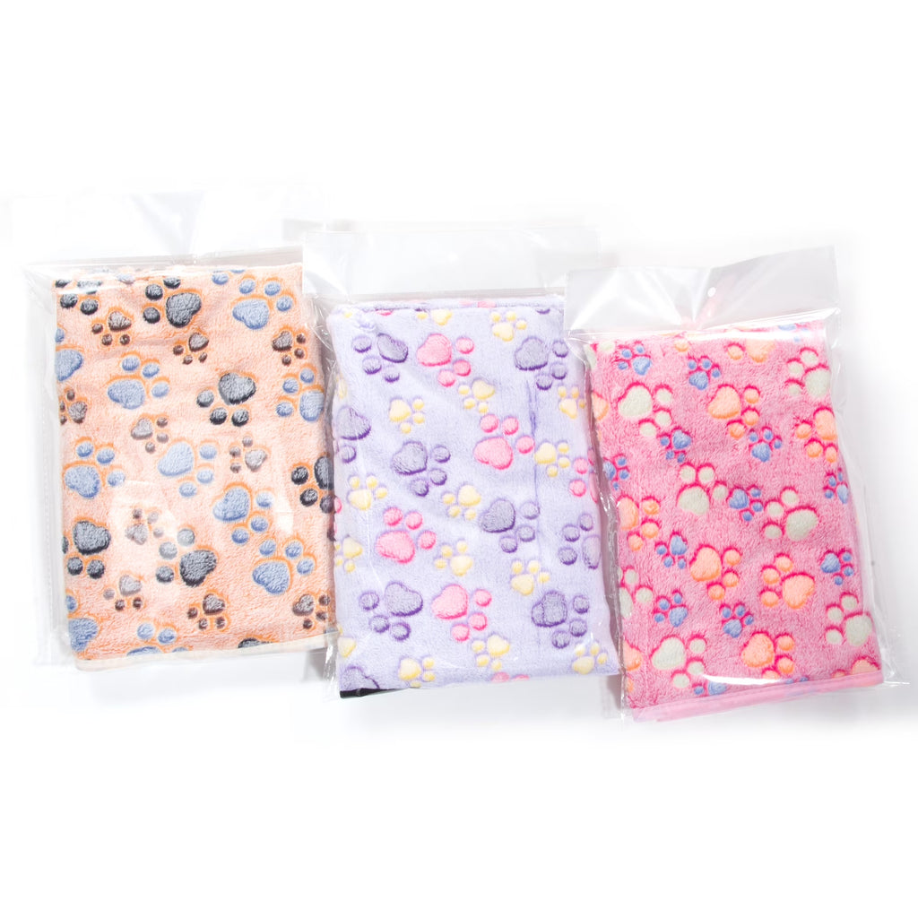 3-Pack Coral Velvet Pet Blankets