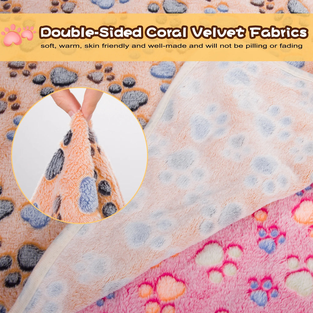 3-Pack Coral Velvet Pet Blankets