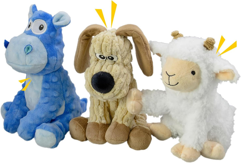 3-Piece Squeaky Pet Toy Bundle