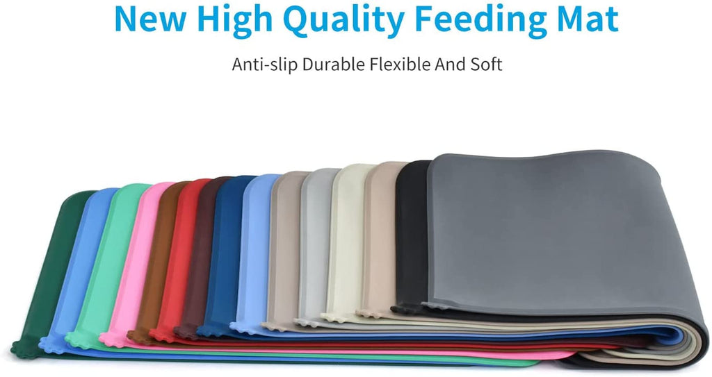 Waterproof Silicone Pet Feeding Mats,Anti-Slip Dog Food Bowl Pad