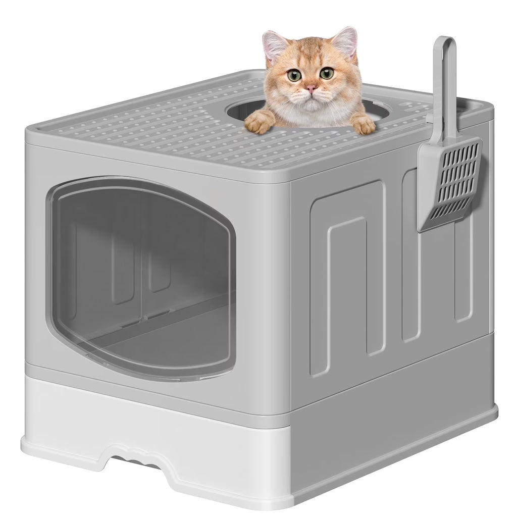 Foldable Enclosed Pet Litter Box Bundle