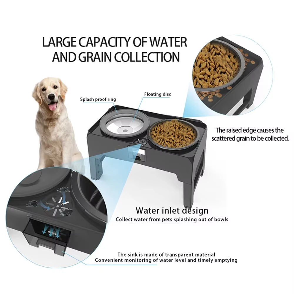 Adjustable Elevated Slow Feeder Pet Bowl Bundle