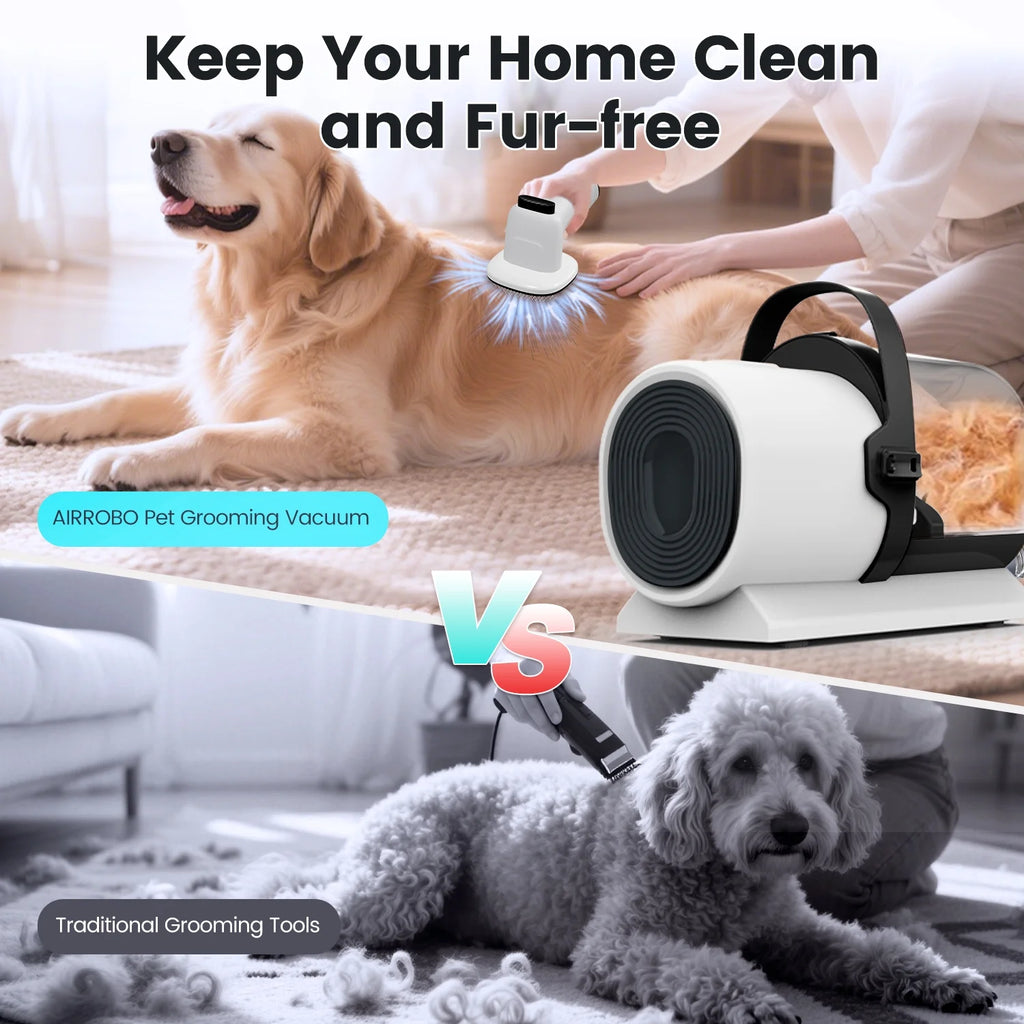 AIRROBO Pet Grooming Vacuum Bundle