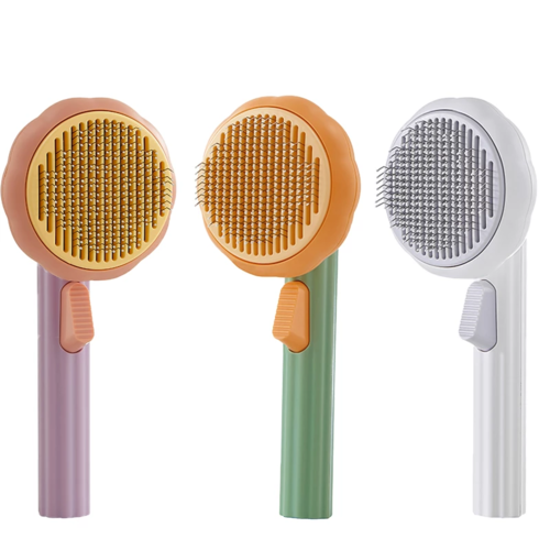 Self-Cleaning Pet Grooming Comb – Deshedding Brush for Cats & Dogs