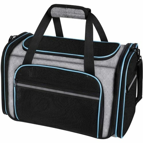 Pet Carrier Bag – Large, 5-Entry Travel Bag for Cats & Dogs