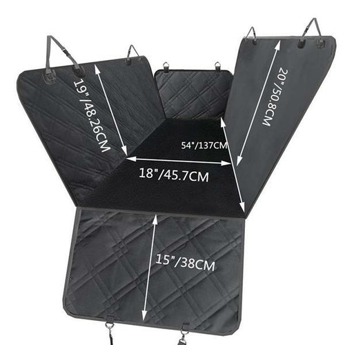 Waterproof Pet Car Seat Cover – Heavy-Duty Back Seat Protector with Hammock Option
