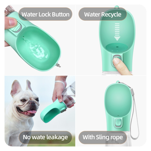 Outdoor Dog Water Bottle Feeder – Portable Travel Dispenser for Walks & Hikes