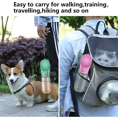 Outdoor Dog Water Bottle Feeder – Portable Travel Dispenser for Walks & Hikes