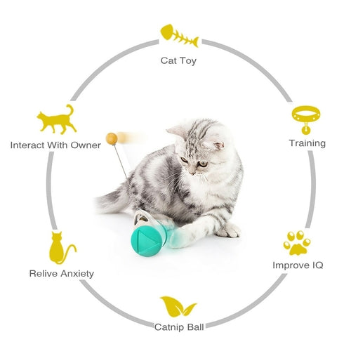 Tumbler Balanced Wheel Swinging Cat Toy – Interactive Ball & Turntable