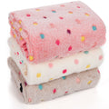 3-Pack Coral Velvet Pet Blankets