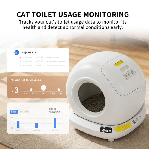Self-Cleaning Cat Litter Box – Fully Enclosed, App-Controlled