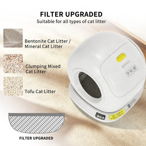 Self-Cleaning Cat Litter Box – Fully Enclosed, App-Controlled