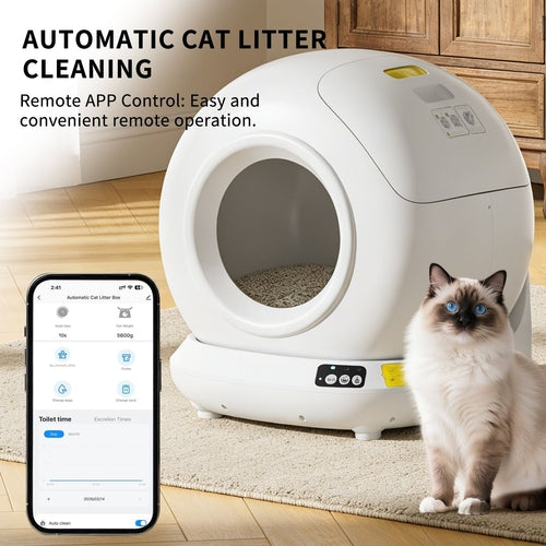 Self-Cleaning Cat Litter Box – Fully Enclosed, App-Controlled