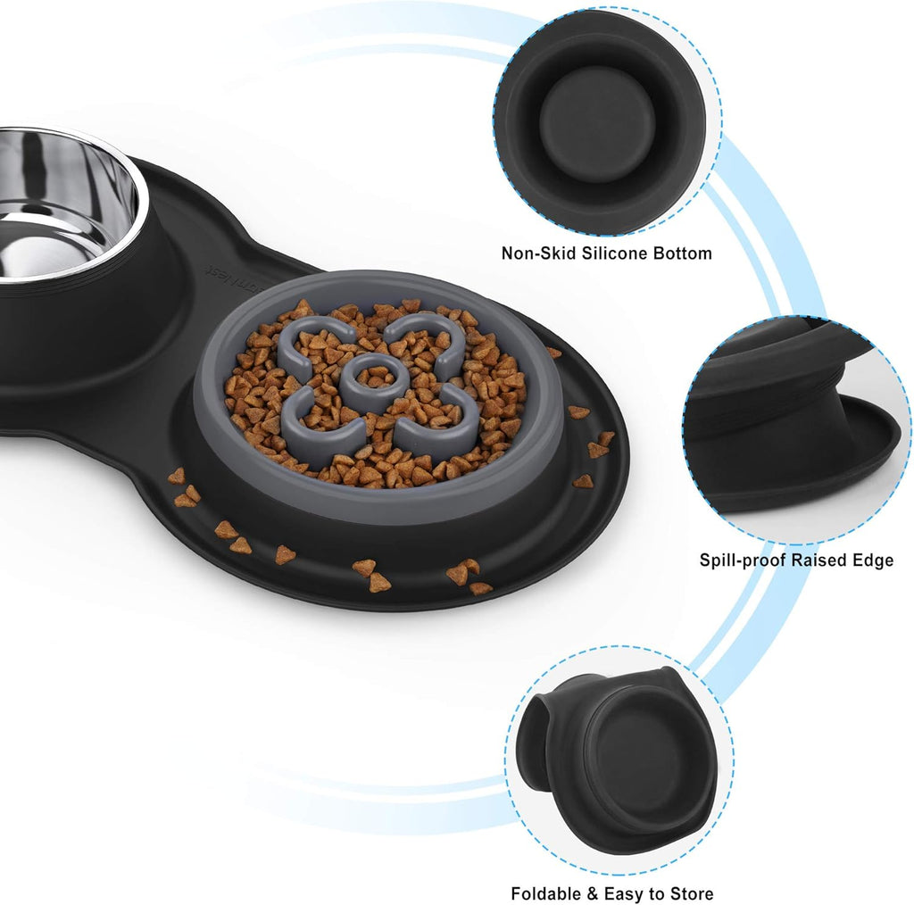 4-in-1 Slow Feeder Pet Bowl Bundle