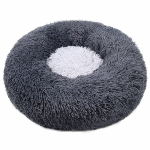 Pet Ultra-Soft Long Plush Round Bed
